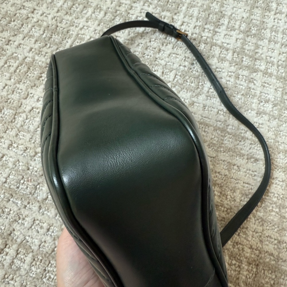 Saint Laurent Dark Green Quilted Crossbody Bag - Picture 5 of 8